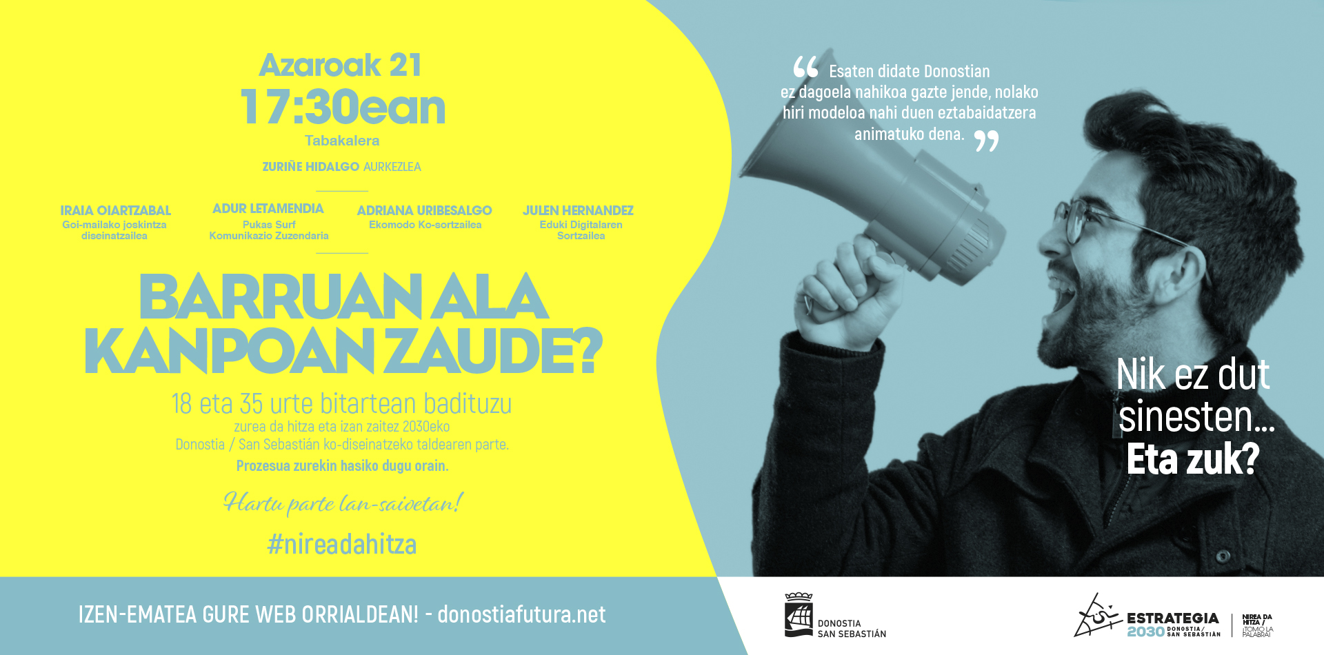 Evento Jóvenes 21 nov – ¿Estás dentro o Fuera?