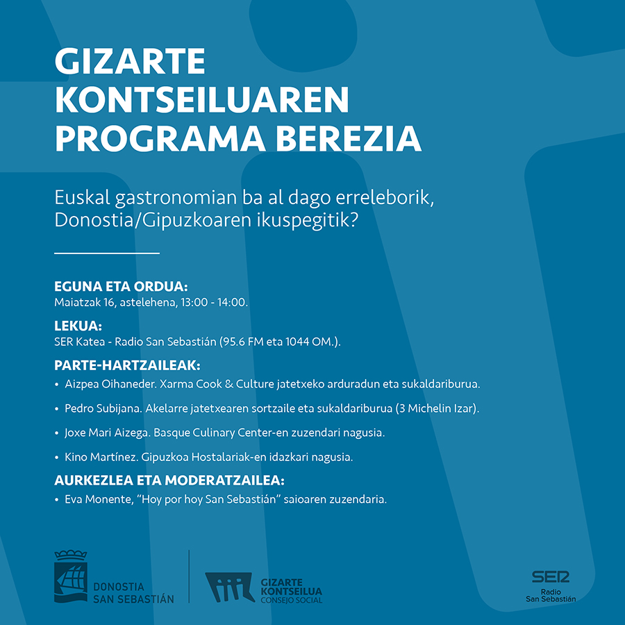 Segundo debate especial del año del Consejo Social en Radio San Sebastián – Cadena SER